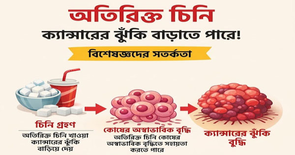 অতিরিক্ত চিনি ক্যান্সারের ঝুঁকি