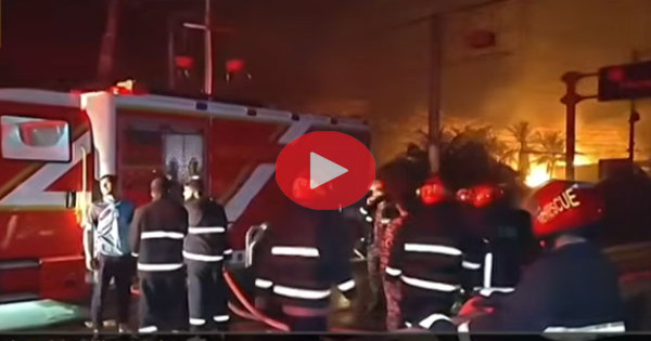 গ্যাস পাম্পে ভয়াবহ আগুন